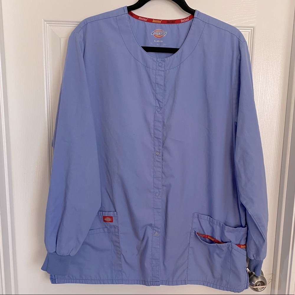 W Ceil Blue EDS Signature Scrub Jacket